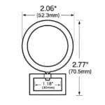 Y1968 snap hook – round swivel hook 30mm push gate – nickel finish – 10 pack