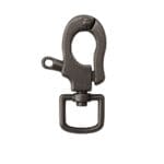 H13001 Swivel Snap Hook in Brushed Gunmetal finish by Avetco, nickel-free and lead-free, 70mm height with swivel rectangular ring, sold in 10pcs pack