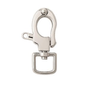 H13001 Swivel Snap Hook in Nickel finish by Avetco, nickel-free and lead-free, 70mm height with swivel rectangular ring, sold in 10pcs pack