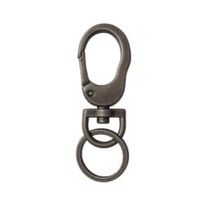 Y1594 Keyring with Swivel Snap Hook in Brushed Antique Brass finish by Avetco, nickel-free and lead-free, sold in 10pcs pack