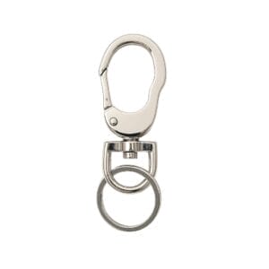 Y1594 Keyring with Swivel Snap Hook in Nickel finish by Avetco, nickel-free and lead-free, sold in 10pcs pack