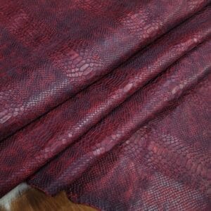 Hektor-Burgundy-Snake Embossed-Cow Leather-Avetco