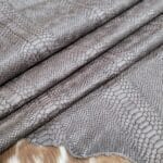 Hektor-Gray-Snake Embossed-Cow Leather-Avetco