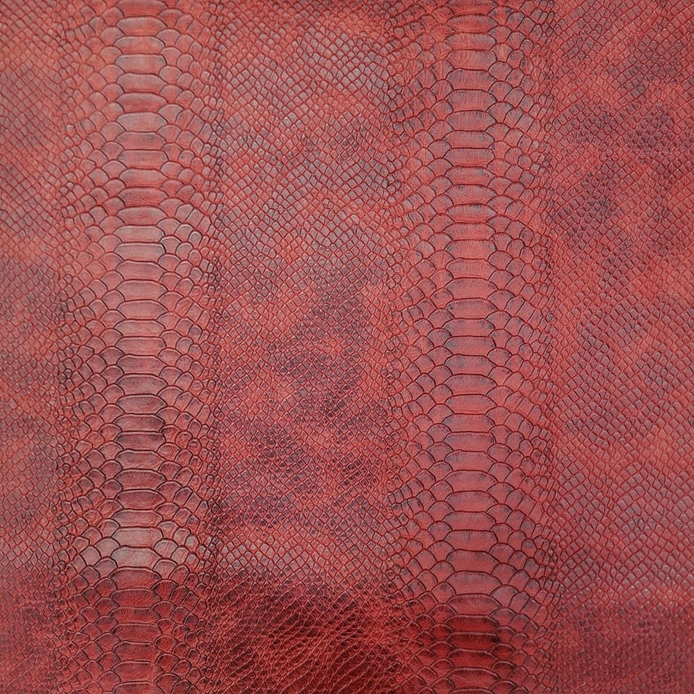 Hektor-Red-Snake Embossed-Cow Leather-Avetco