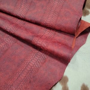 Hektor-Red-Snake Embossed-Cow Leather-Avetco