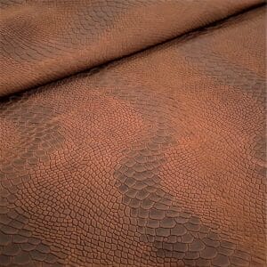 Viking Milkyway Snake Embossed Cow Leather in Amber Glow Brown – Avetco