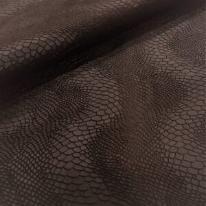 Viking Milkyway Snake Embossed Cow Leather in JAVA Brown – Avetco