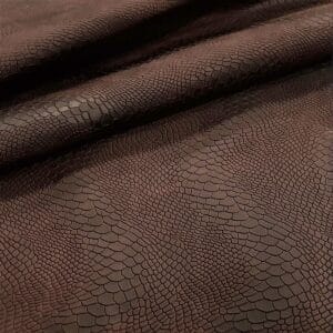 Viking Milkyway Snake Embossed Cow Leather in Rustic Brown – Avetco