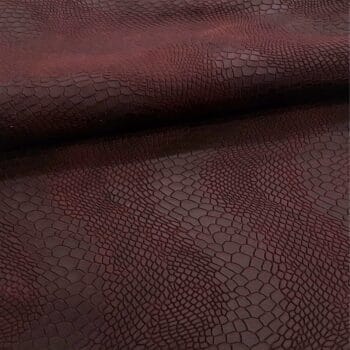 Viking Milkyway Snake Embossed Cow Leather in Red Plum – Avetco