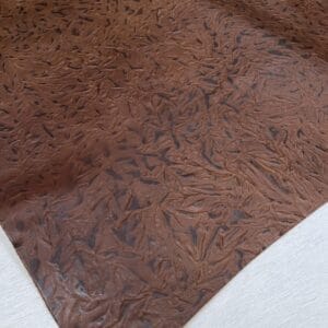 Stone Age Flint Leaf cow leather – grain emboss close-up