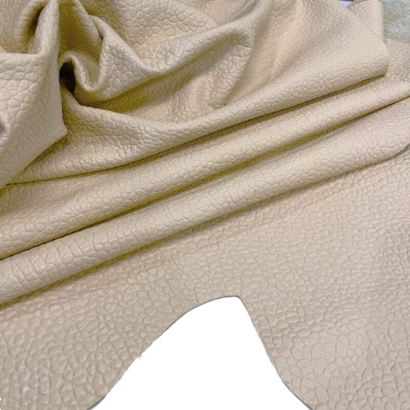 KP-203SND Tango Pebble Embossed Cow Leather in Sand Beige – medium temper