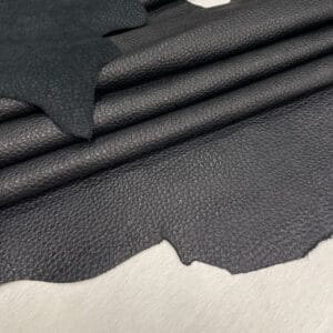 Reina Pebble Embossed Cow Leather 3 oz Black Elephant Print