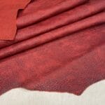 KP-204RED | Avetco Leather Hides and Eva Foam Reina Pebble Embossed Cow Leather 3 oz Red Embossed Grain