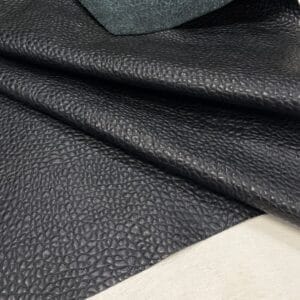 Matt Peak Embossed Cow Leather 3 oz Black Elephant Print