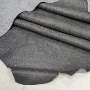 Matt Peak Embossed Cow Leather 3 oz Neutral Gray Elephant Print
