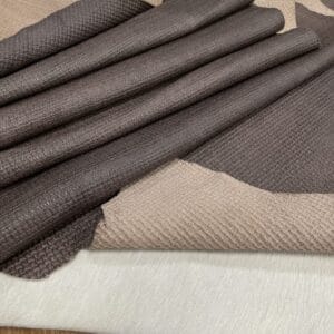 Havana Basket Embossed Cow Leather 3 oz Iron Gray Basket Weave