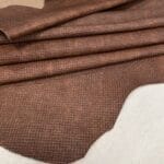 Havana Basket Embossed Cow Leather 3 oz Rustic Brown Basket Weave