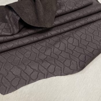 Touch Sniper Snake Embossed Cow Leather 3.5 oz Java Brown