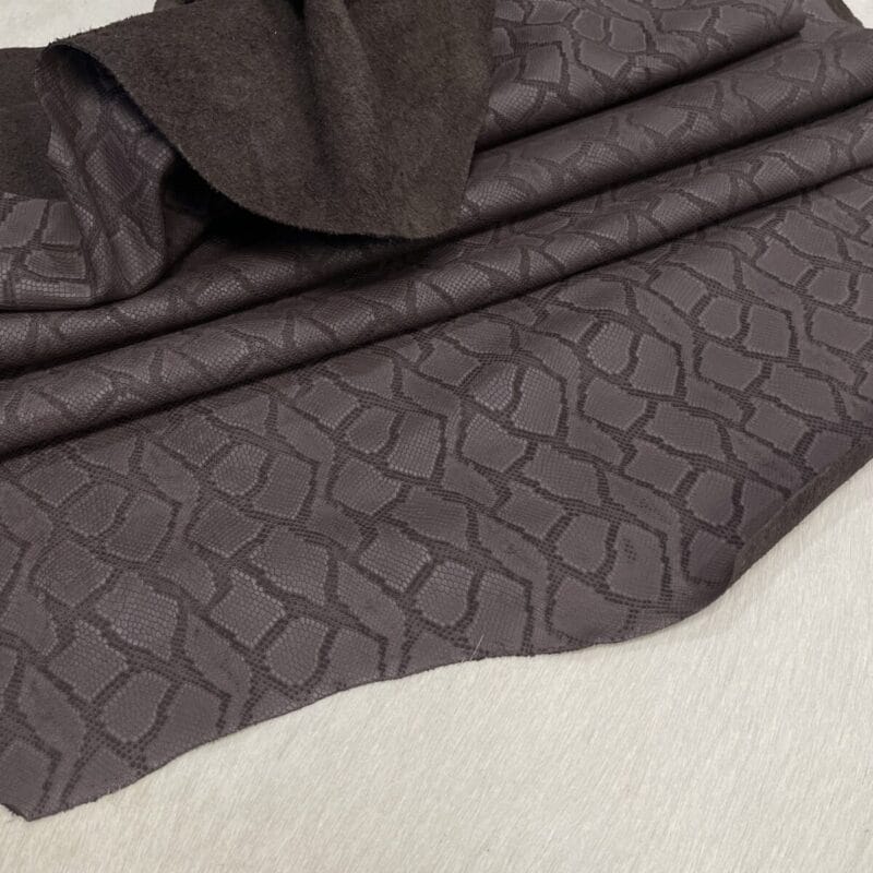 KP-231JAV Touch Sniper Snake Embossed Cow Leather 3.5 oz Java Brown