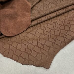 Touch Sniper Snake Embossed Cow Leather 3.5 oz Rustic Brown