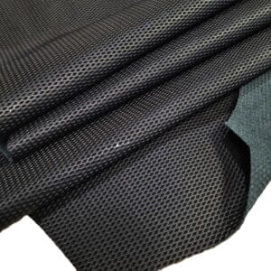Retina Embossed Cow Leather in Black Mesh Pattern – Avetco