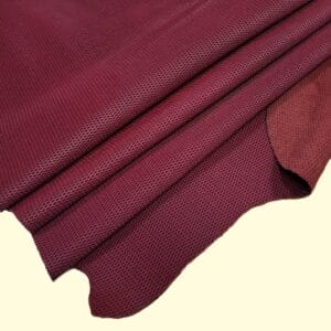 Retina Embossed Cow Leather in Rio Red Mesh Pattern – Avetco