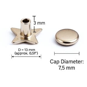 13mm star double-side rivet