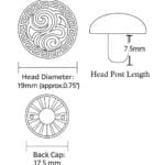 19mm dome decorative rivet