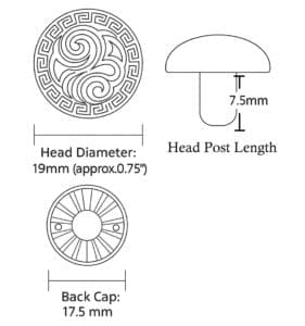 19mm dome decorative rivet
