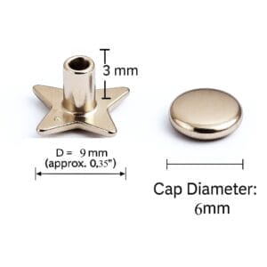 9mm star double-side rivet