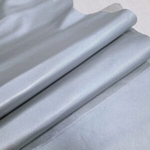 Pearlized Metallic Lambskin Leather 2 oz Silver