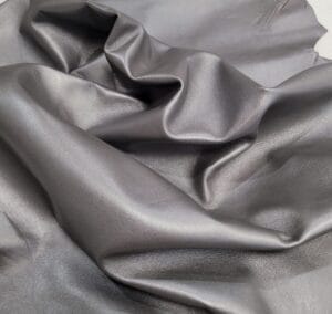 Pearlized Metallic Lambskin Leather 2 oz Steel Gray