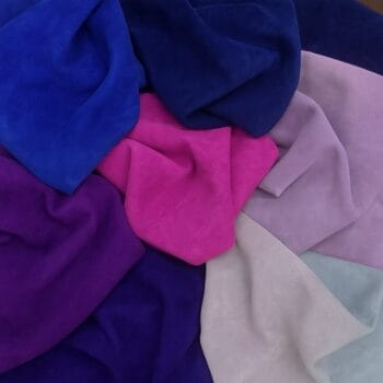 Premium Garment Pig Suede Leather 2 oz - Blues & Purples