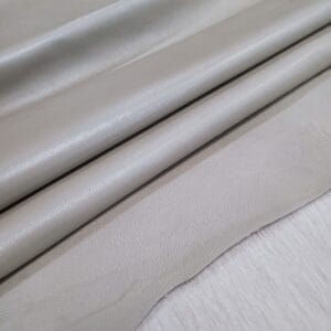 Pearlized Metallic Lambskin Leather 2 oz Ice White