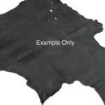Rugged Lambskin Leather Economy Pirate Black hide with distressed character and rich dark texture