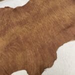 Rugged Lambskin Leather Economy Dark Pecan full hide with natural scarring and rustic