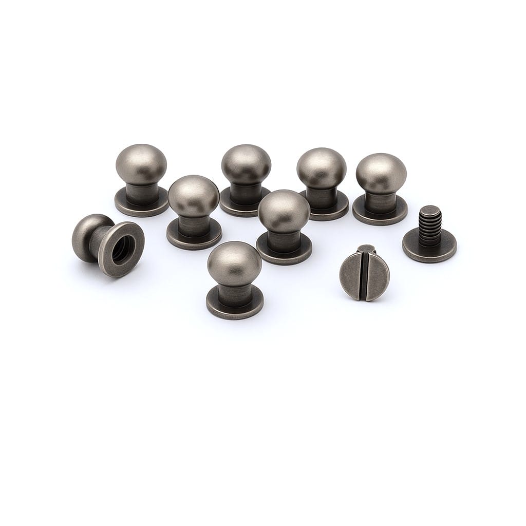 Screw Post- Round Head- 7 x 9mm Pewter