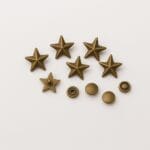 Star Double Side Rivets - AR13 2 | Avetco Leather Hides and Eva Foam star double-side rivet AR13 in antique brass finish