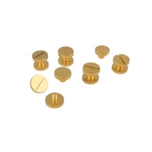 H65 brass chicago screw post 10x4mm in multiple finishes
