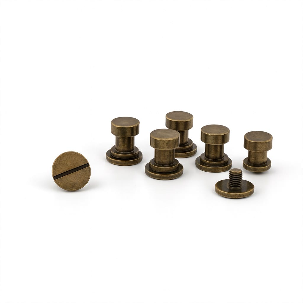 chicago-screw-post-flat-head-6x4mm-antique-brass