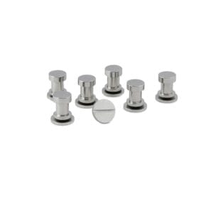 Nickel Finish Flat Head Chicago Screw Post 6x4mm